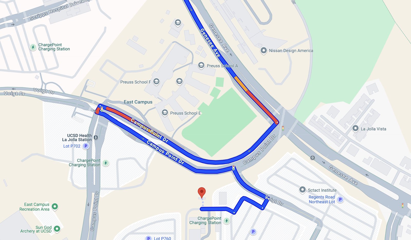Campus map and driving directions to DERConnect